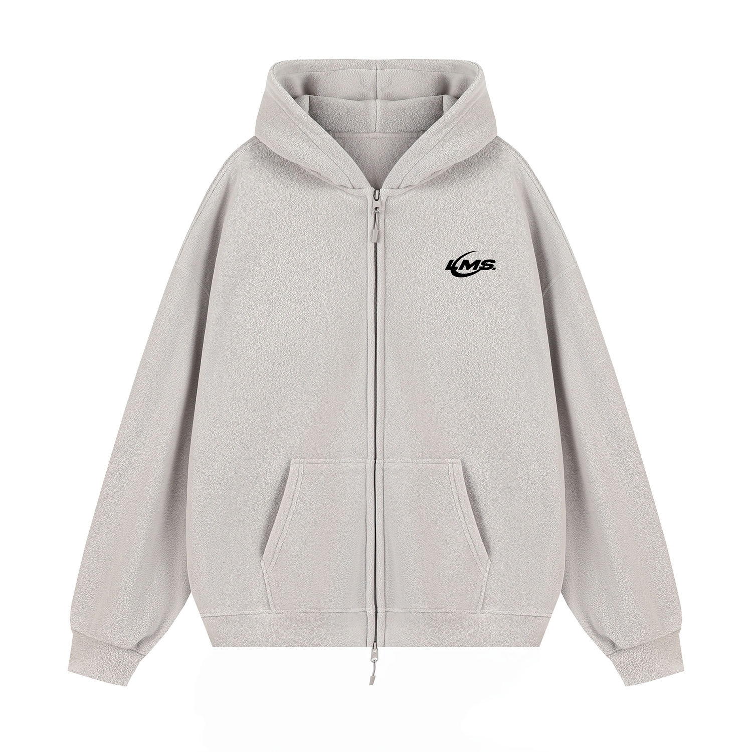 

Женская толстовка с капюшоном, кардиган средней длины Lemanism, светлый серый (fleece-lined, polar fleece)