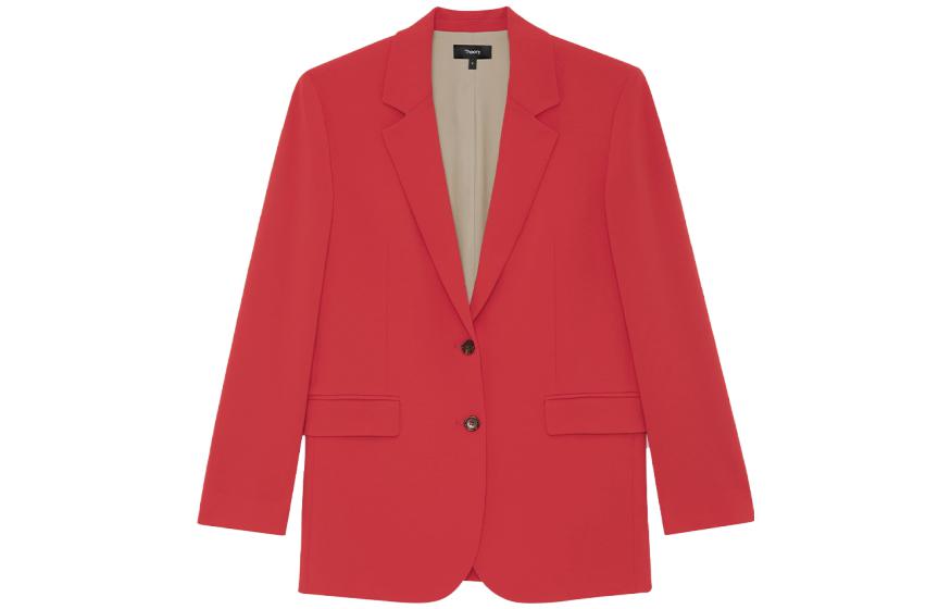 

THEORY Однобортный блейзер, Flame Red