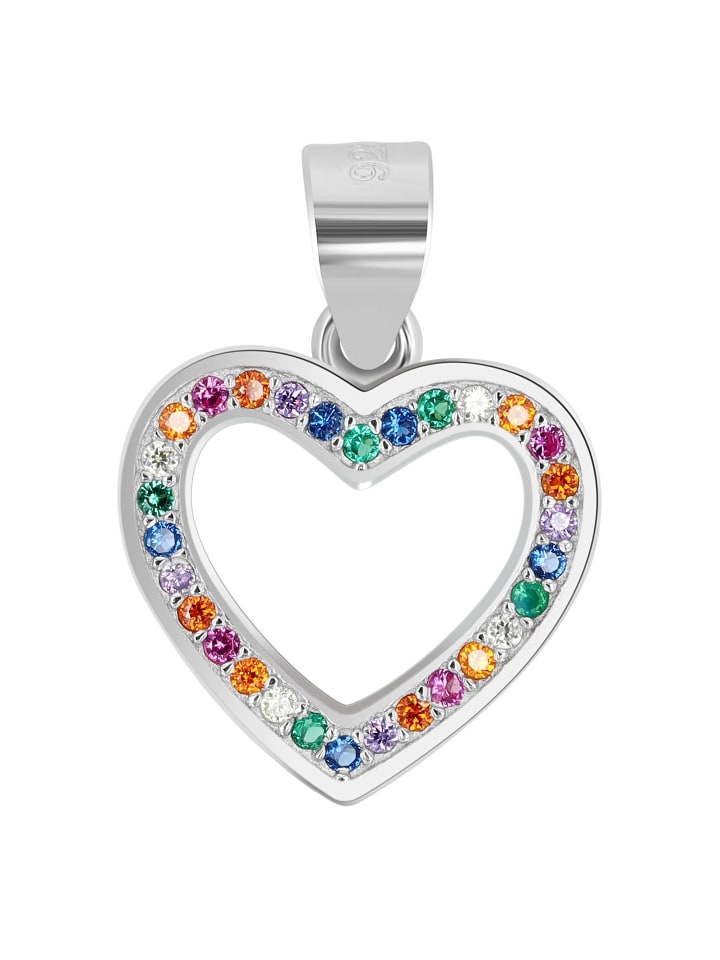 

Adeliás Женский кулон в форме сердца из серебра 925 пробы с кубическим цирконием различных цветов