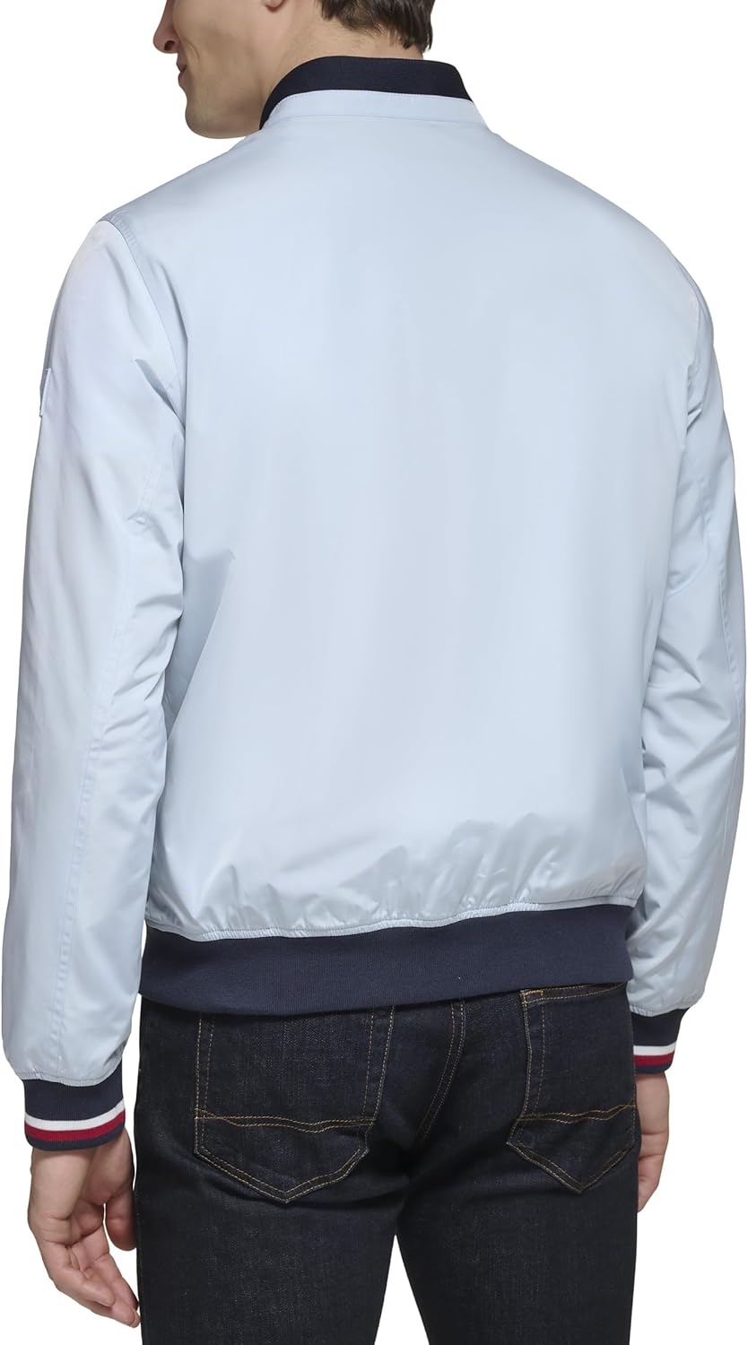 

Легкая мужская куртка-бомбер Tommy Hilfiger Varsity Rib Knit, Pastel Blue