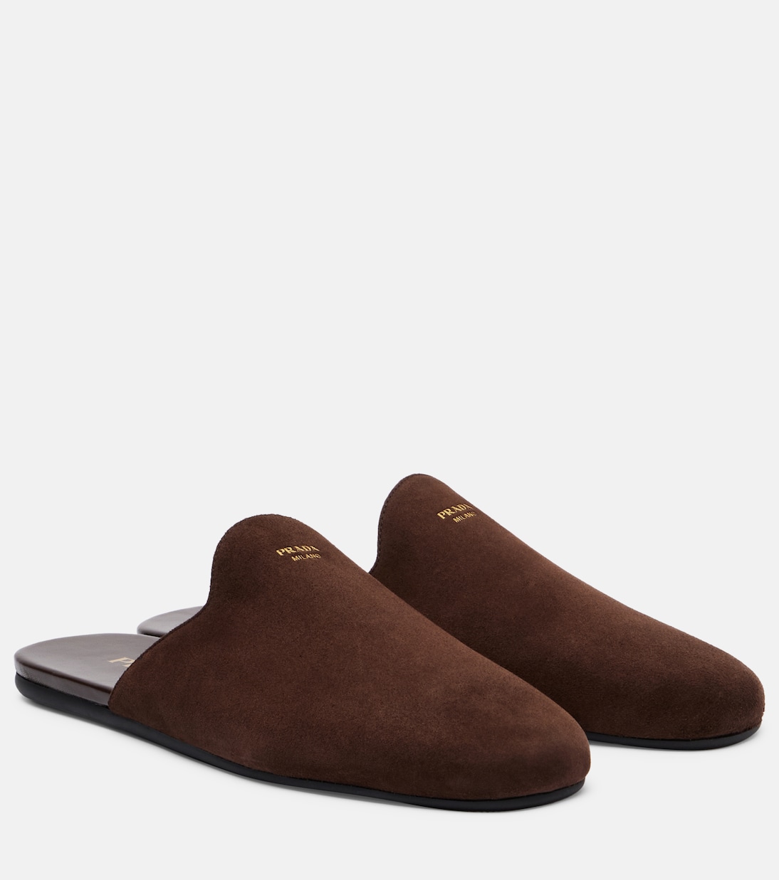 Замшевые мюли Prada, Moro