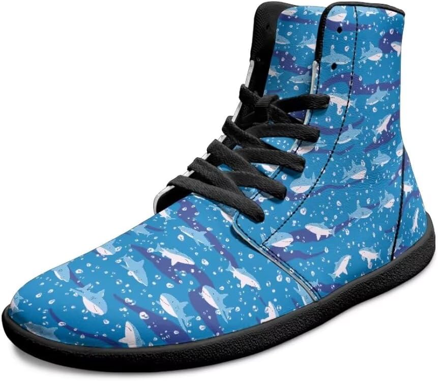 

Мужские босоножки с принтом милых животных, легкие с широкой носочной частью, антискользящие, высокие кроссовки с нулевым перепадом подошвы Getelinseng, синий