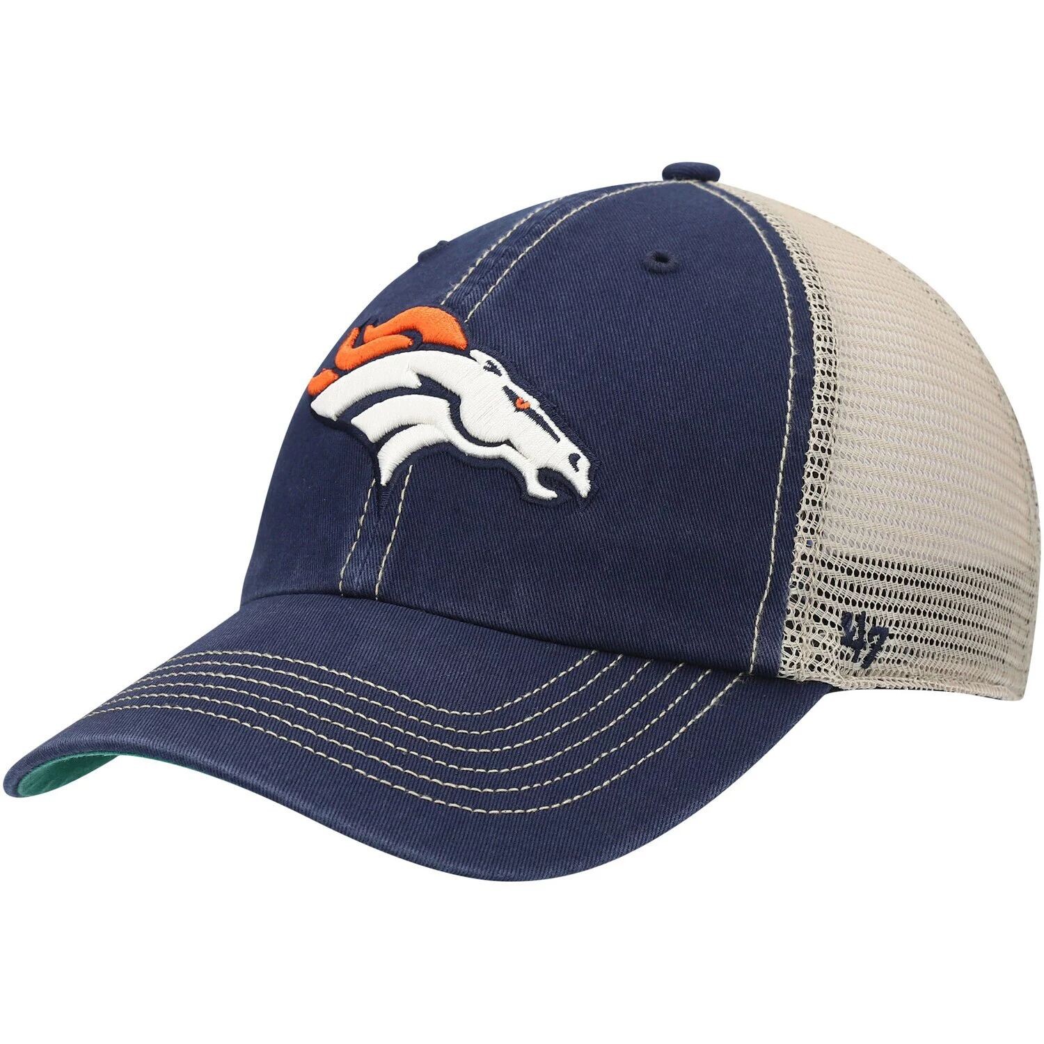 

Мужская темно-синяя/натуральная кепка '47 Denver Broncos Trawler Trucker Clean Up Snapback