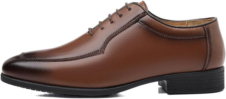 

Мужские классические туфли KYOESCAI, комфортные оксфорды на шнуровке для свадеб, бизнеса, офиса, выпускных, коричневый