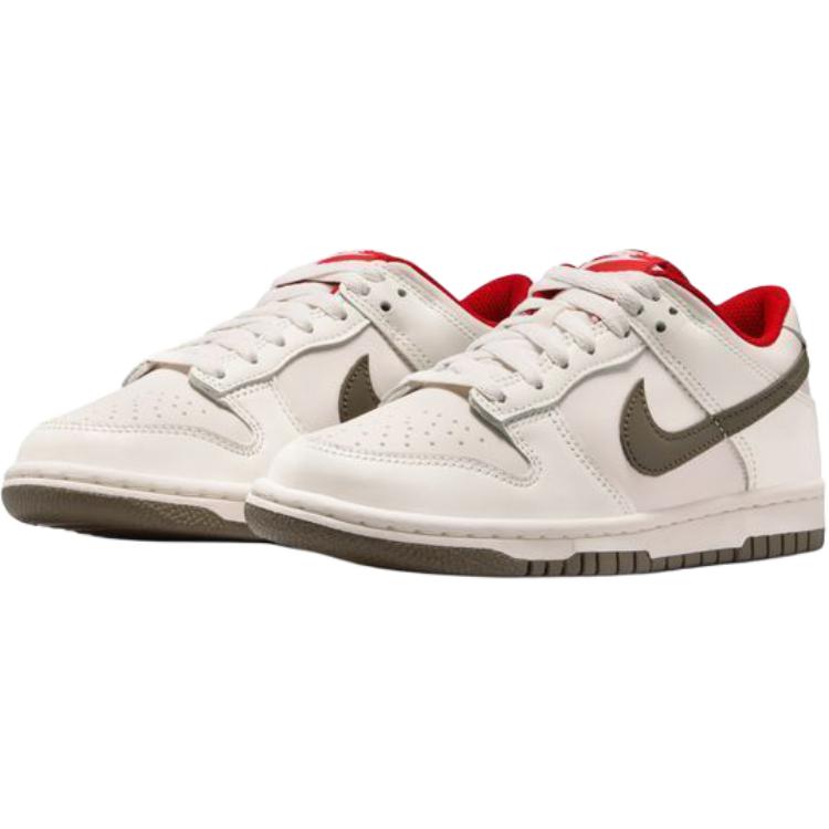 Nike Детские низкие скейтбордные кроссовки Dunk, бежевые — фото 4