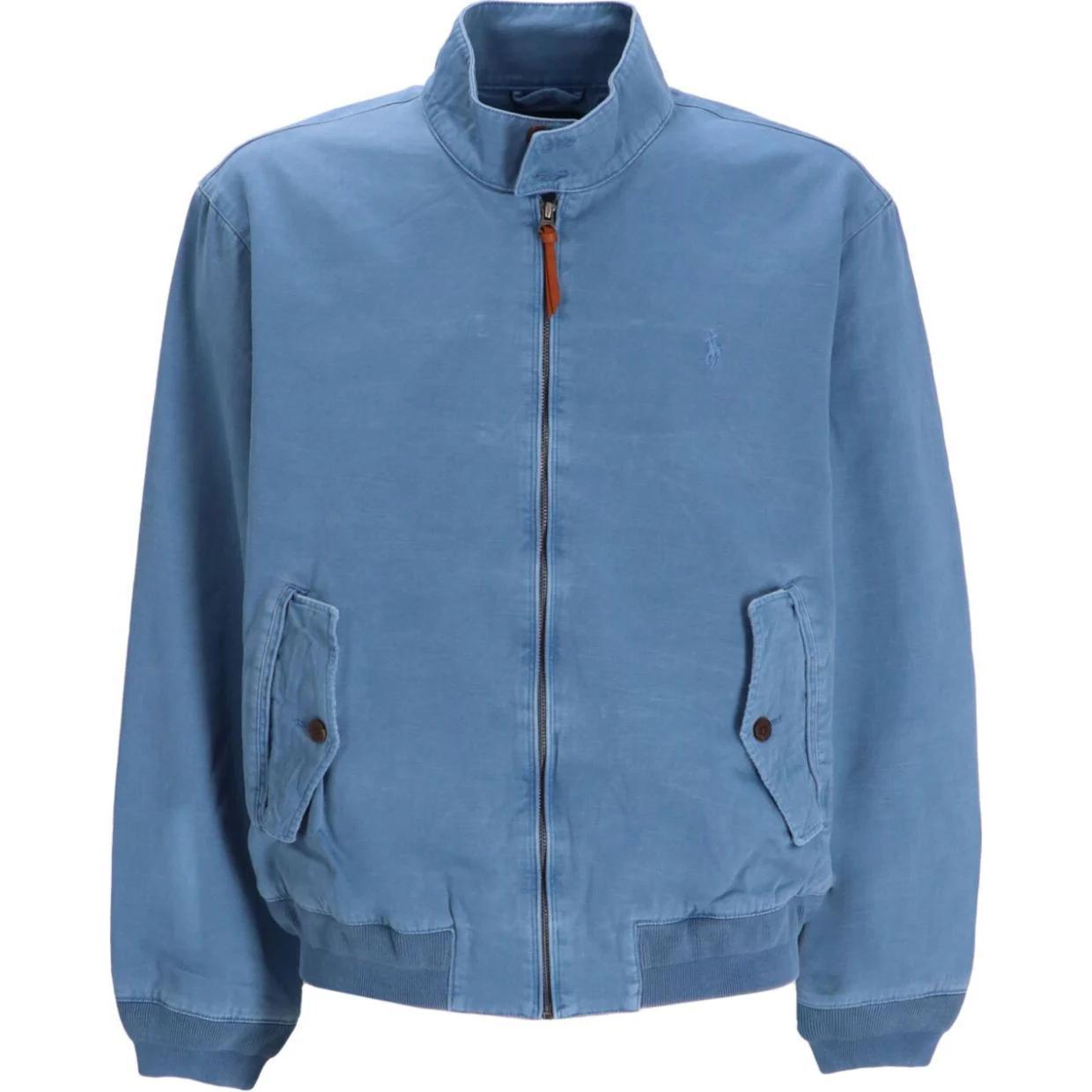 

Воротник стойка Хлопковая ветровка Polo Ralph Lauren, Синий