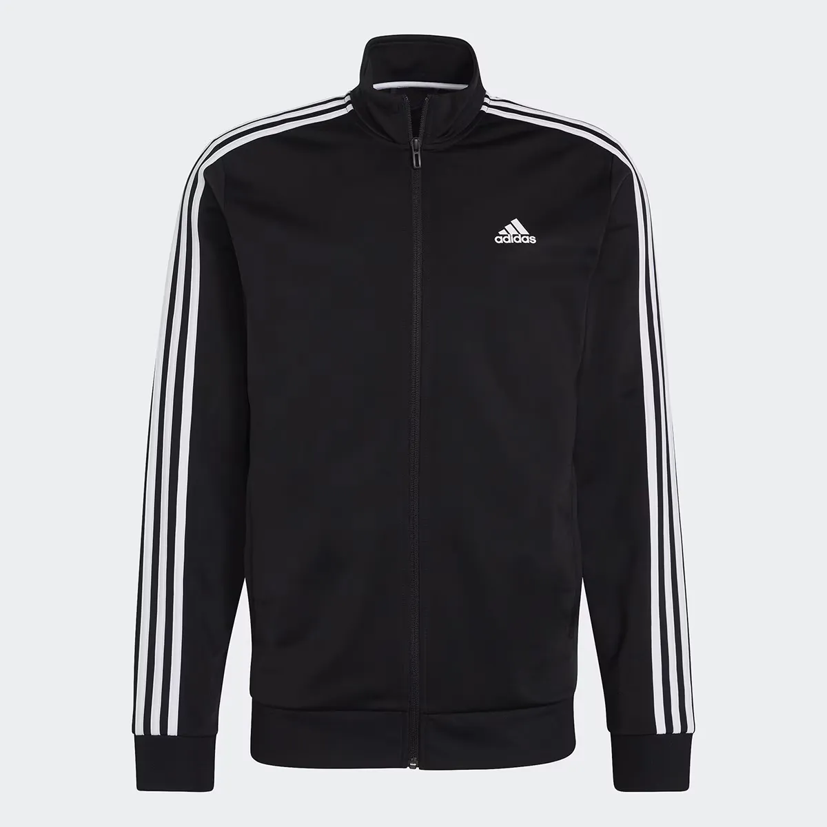 

Мужская толстовка Adidas Primegreen Essentials Warm-Up 3 полоски, чёрный