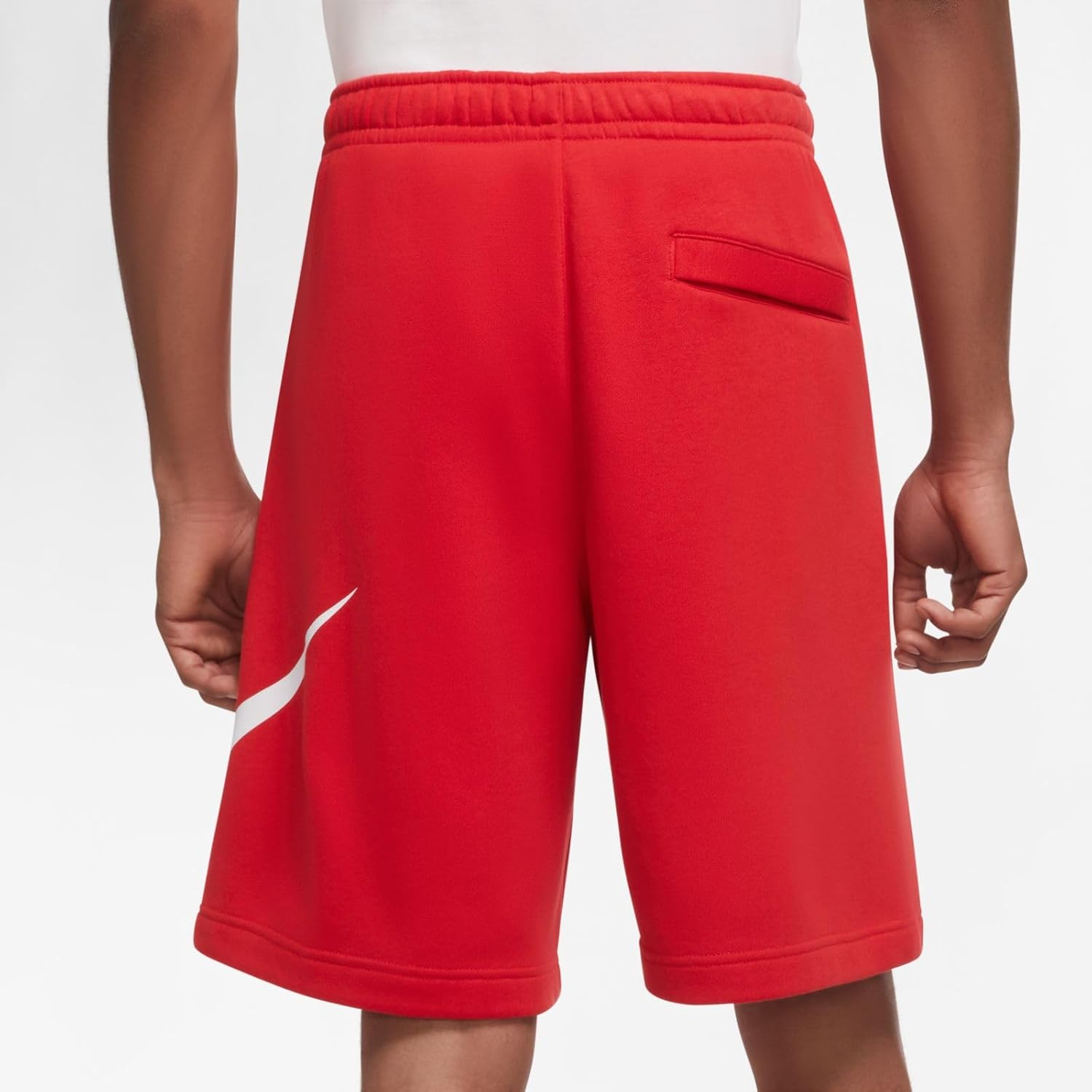 Мужская спортивная футболка Nike с короткими баскетбольными шортами и графикой, University Red/White — фото 4