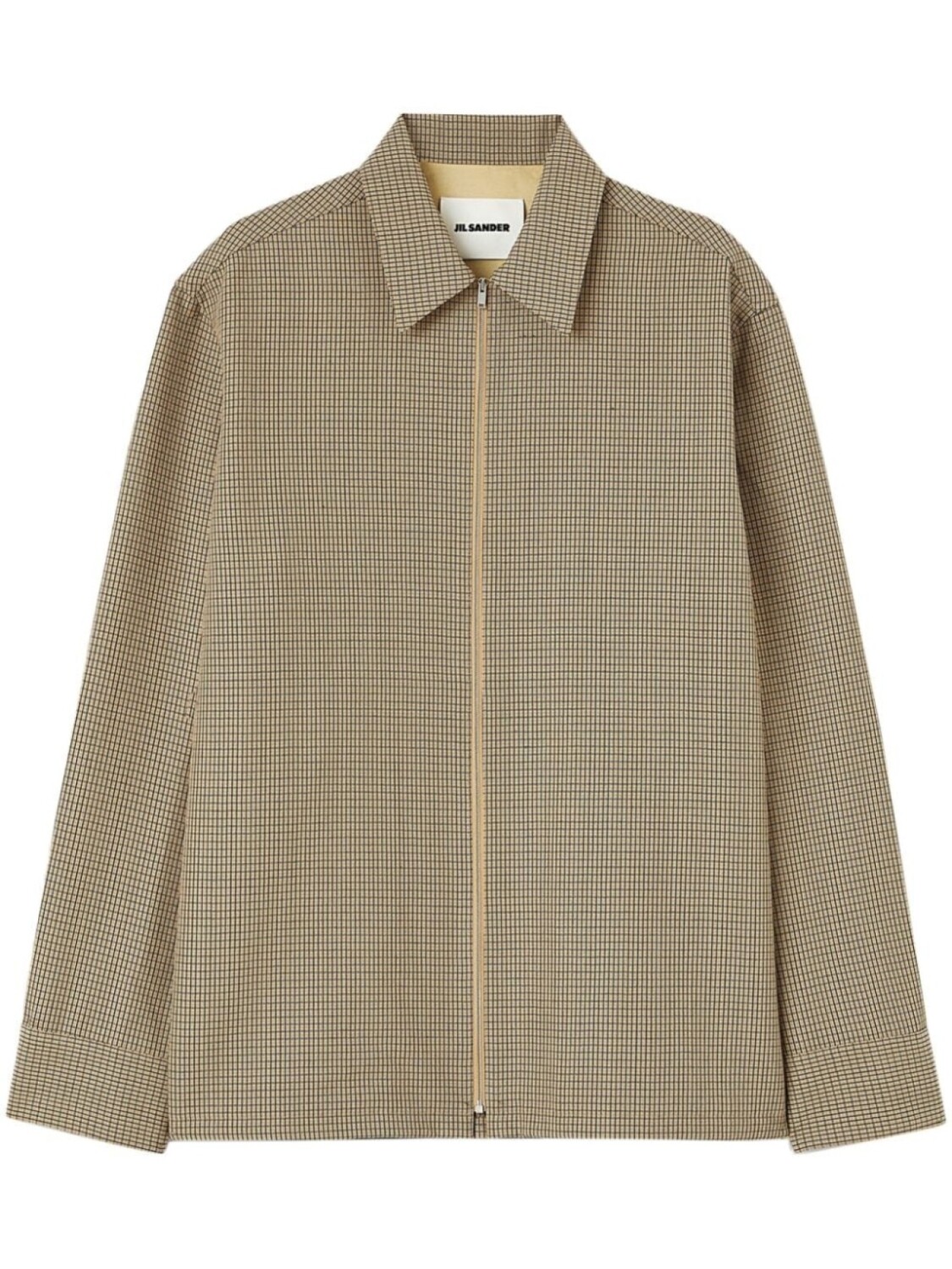 

Jil Sander шерстяная рубашка на молнии, нейтральный цвет