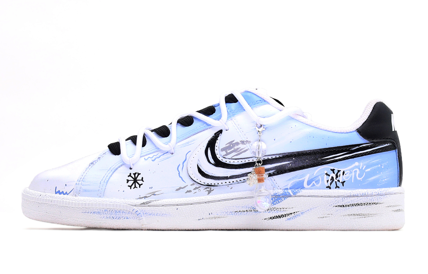 

Nike Court Royale Leather Low top Skateboard Shoes мужские, белые, синие