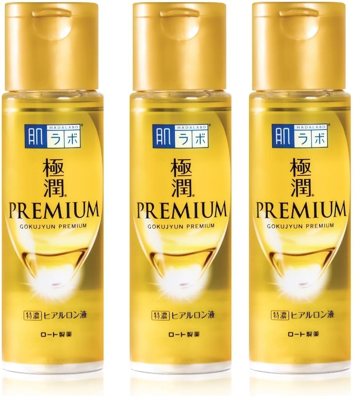 Увлажняющий лосьон Hadalabo Gokujyun Premium Hyaluronic, 170 мл, 3 шт. Aburiya