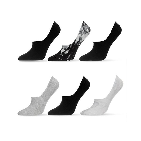 

Набор из 6 пар высоких носков тай-дай Memoi, Black