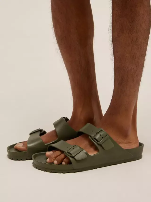 Сандалии Arizona EVA с двойным ремешком Birkenstock, Khaki — фото 2