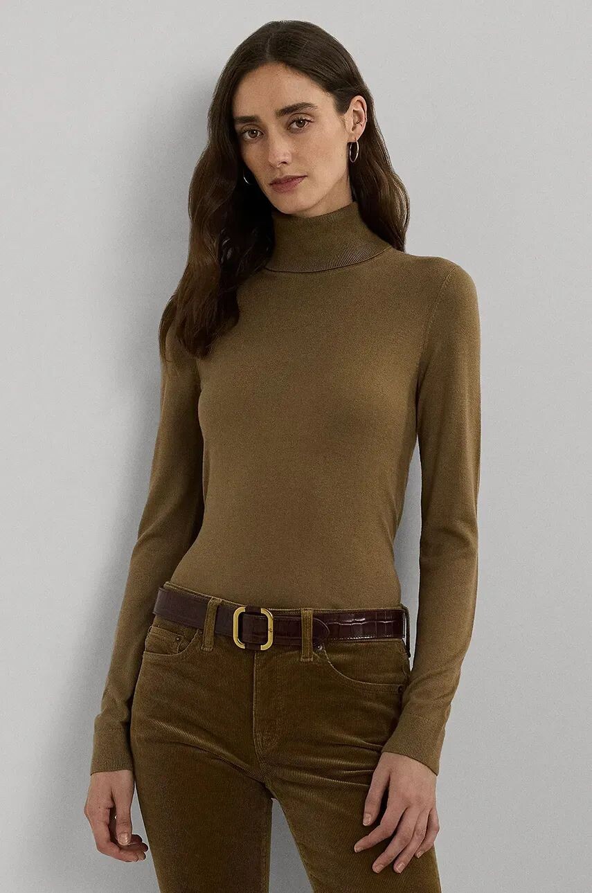 

Свитер Lauren Ralph Lauren с добавлением шелка, бежевый