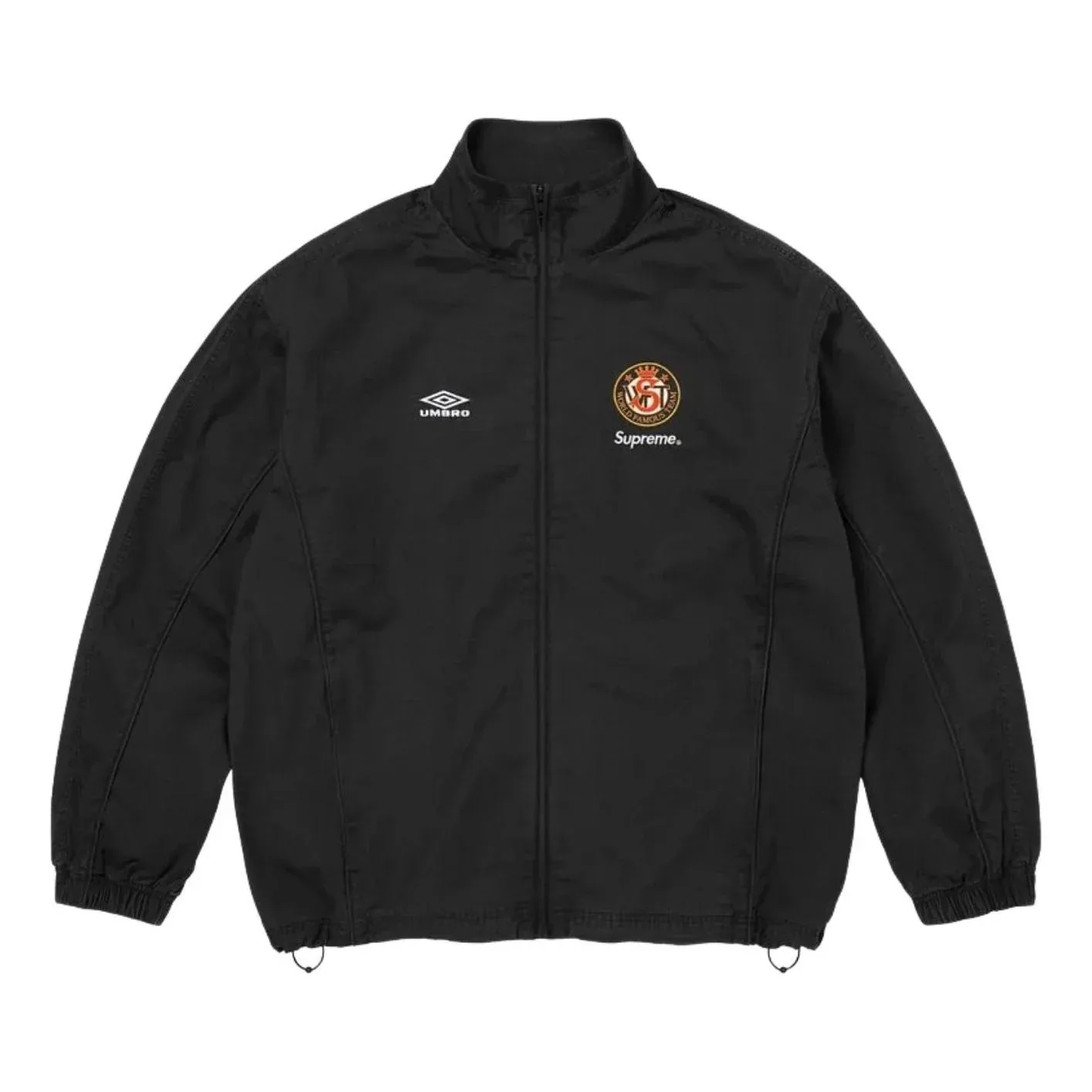 Спортивная куртка Supreme x Umbro SS26 из хлопка рипстоп, цвет «черный»