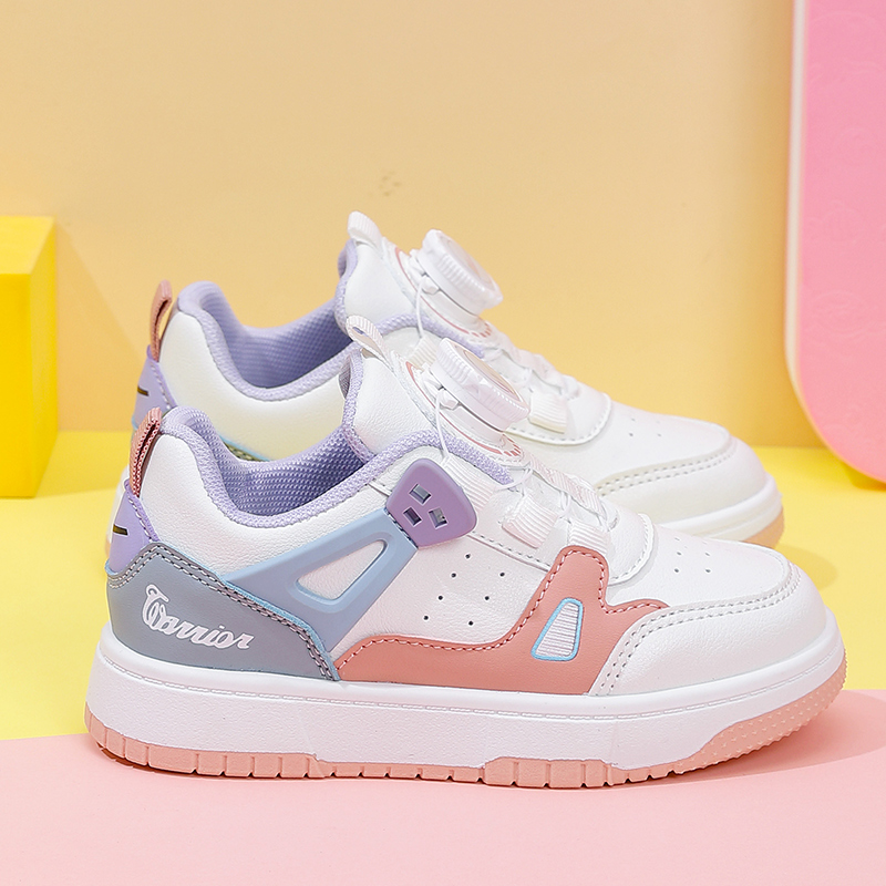 Warrior Low Top Детские Скейтбординг Кроссовки, Белый/Темно-синий/Серый — фото 4