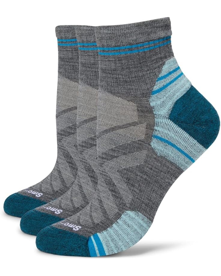 

Носки Smartwool Hike Targeted Cushion Ankle Socks 3-Pack, цвет Medium Gray