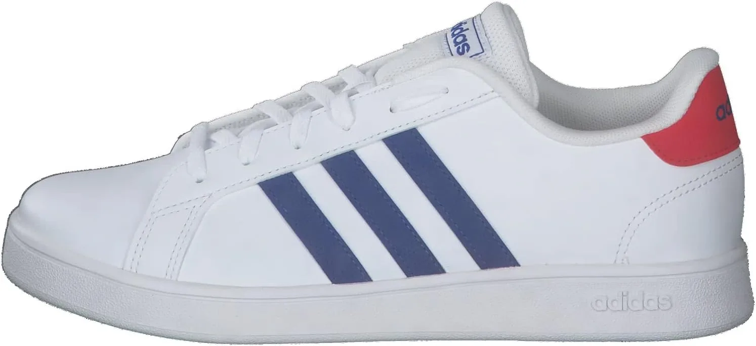 Детские теннисные кроссовки унисекс Grand Court Lifestyle на шнуровке adidas, белый — фото 2