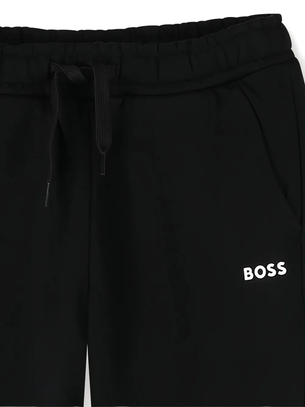 Спортивные брюки на завязках BOSS Kidswear, черный — фото 2