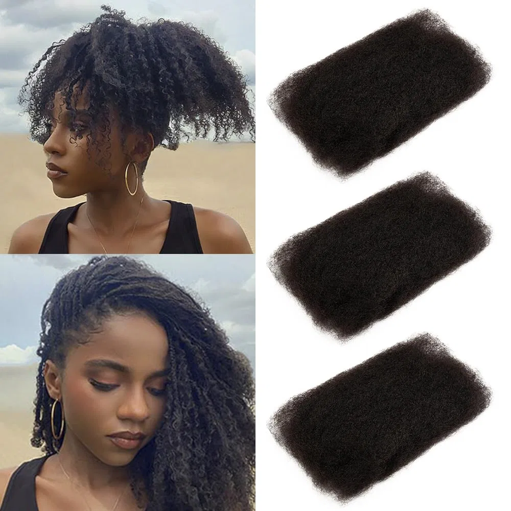 Натуральные афро-кудрявые волосы для дредлоков FASHION IDOL Fashion Idol, 2-Natural Black