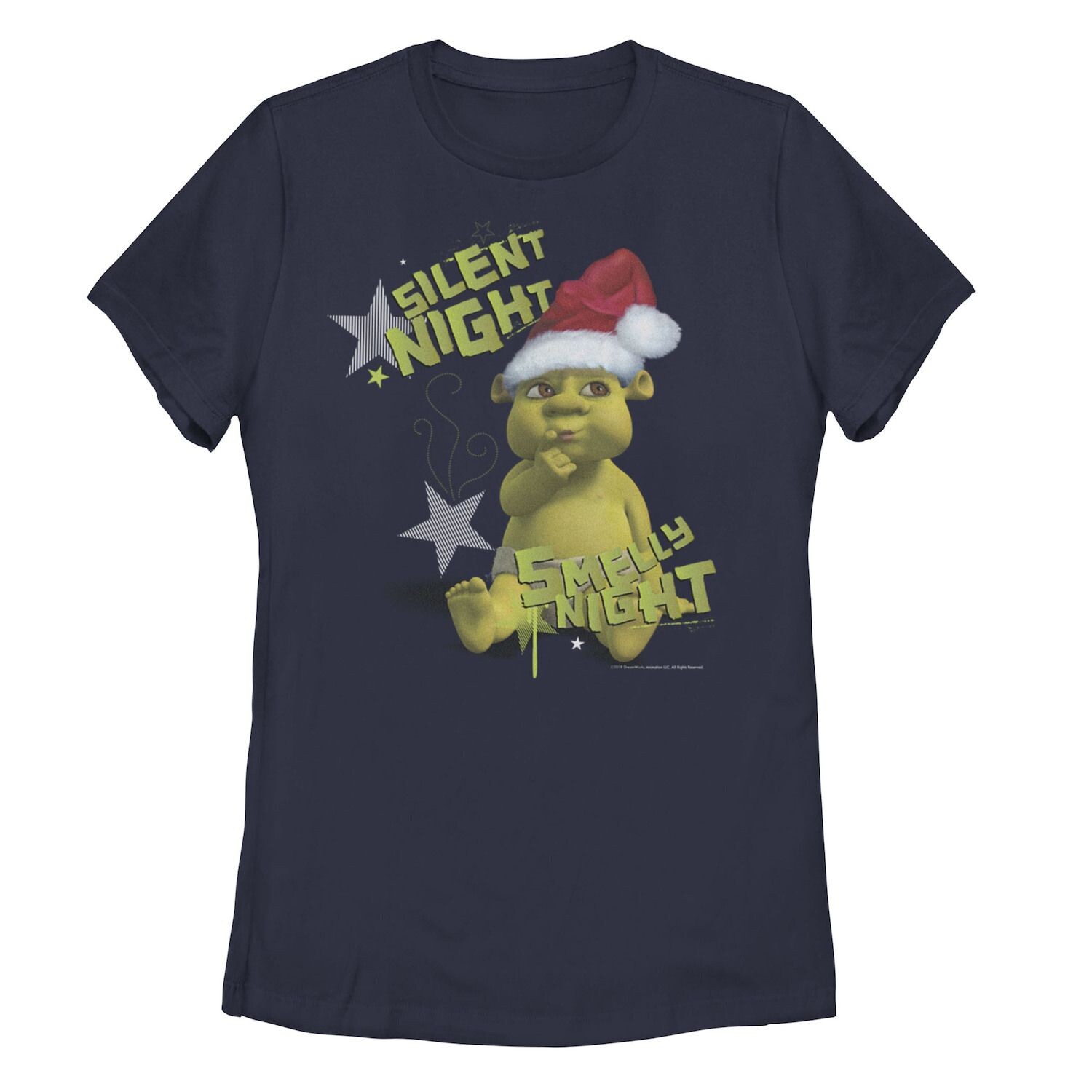 

Детская футболка с надписью «Shrek Smelly Night» и портретом Licensed Character, темно-синий