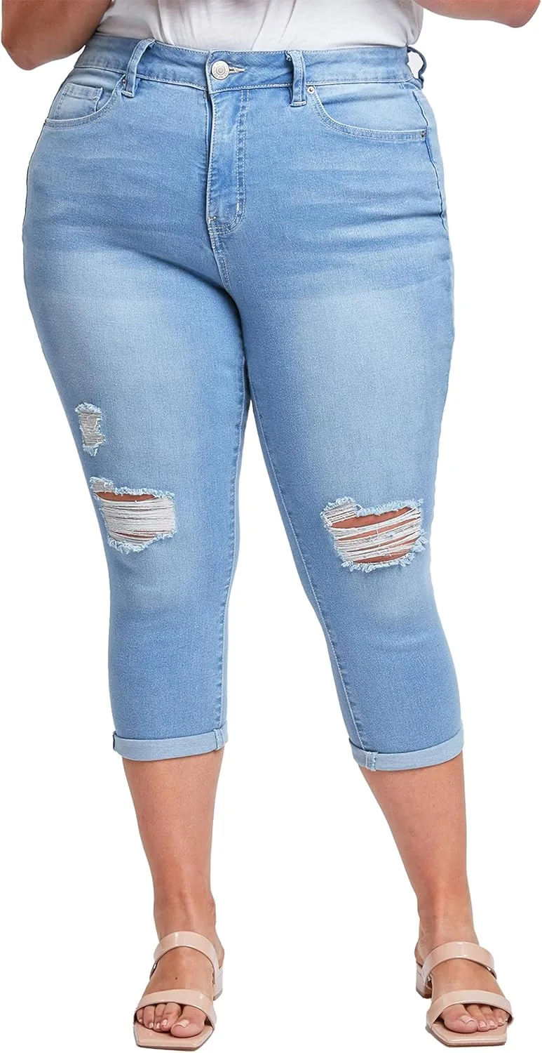 

YMI Women's Plus Size Essential Cuff Capri