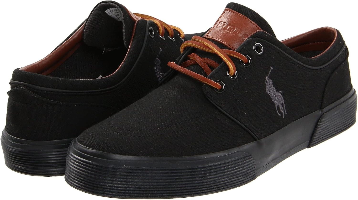 Polo Ralph Lauren мужские кроссовки Faxon Low, Black/Black — фото 2