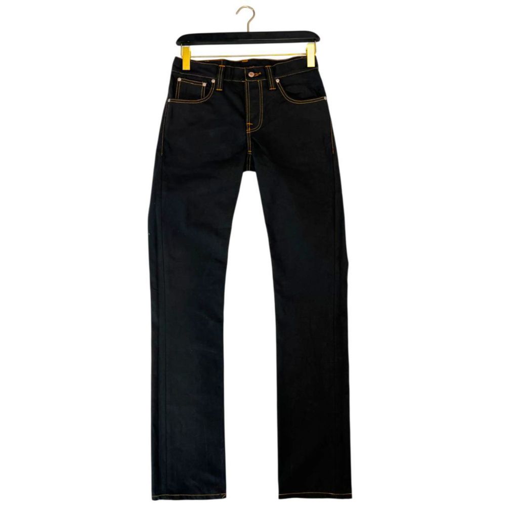 

Черные хлопковые мужские джинсы Nudie Jeans