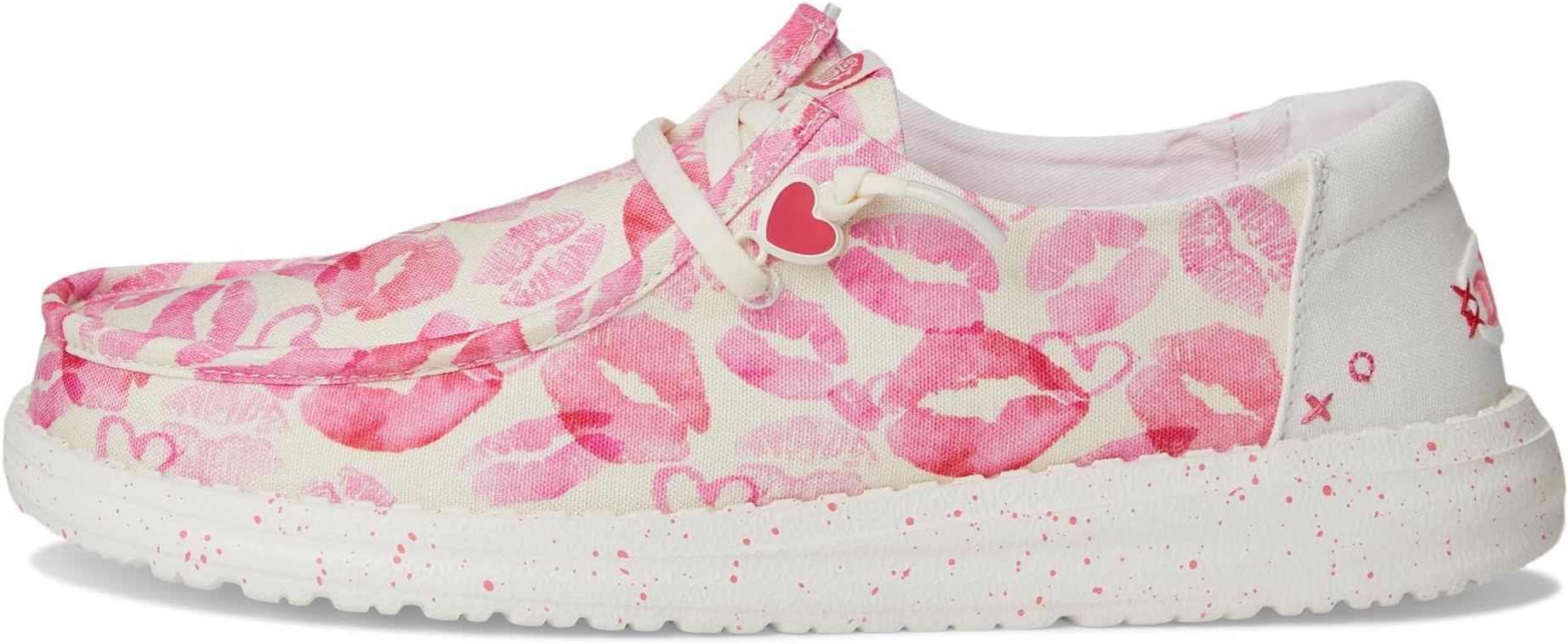 Лоферы Hey Dude Wendy Kisses, Pink/White — фото 4