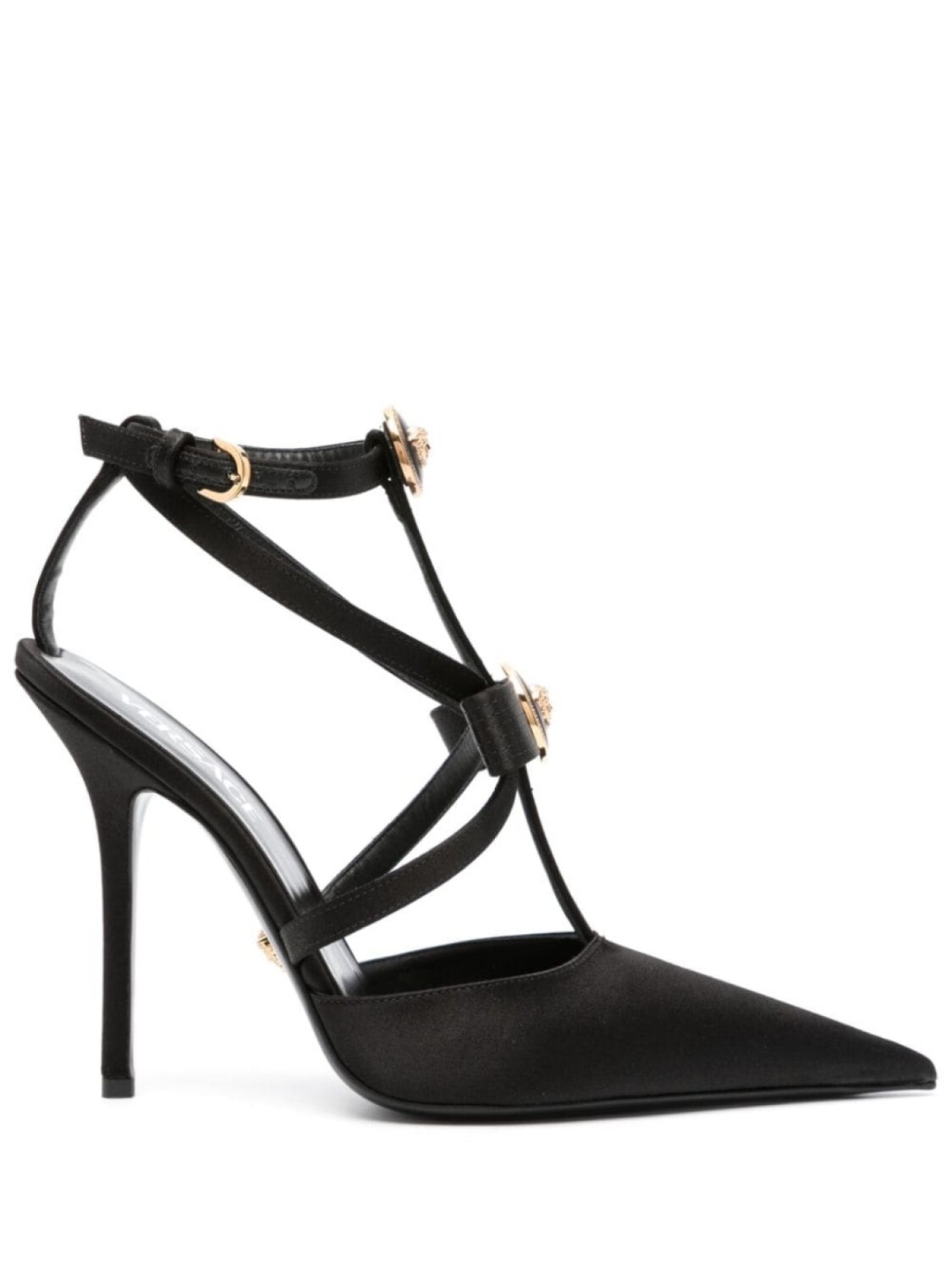 

Versace туфли Gianni Ribbon Cage 110, черный
