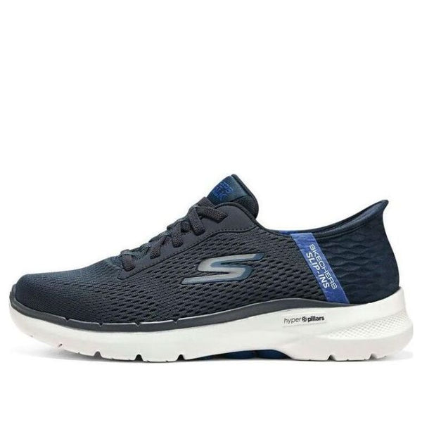 

Кроссовки go walk 6-free hand 'navy blue' Skechers, синий