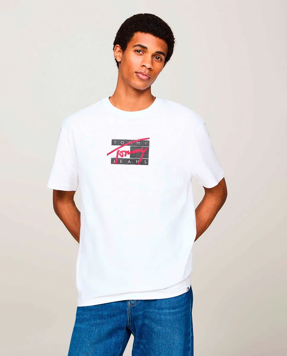 

Мужская футболка стандартного кроя с короткими рукавами Tommy Jeans, белый