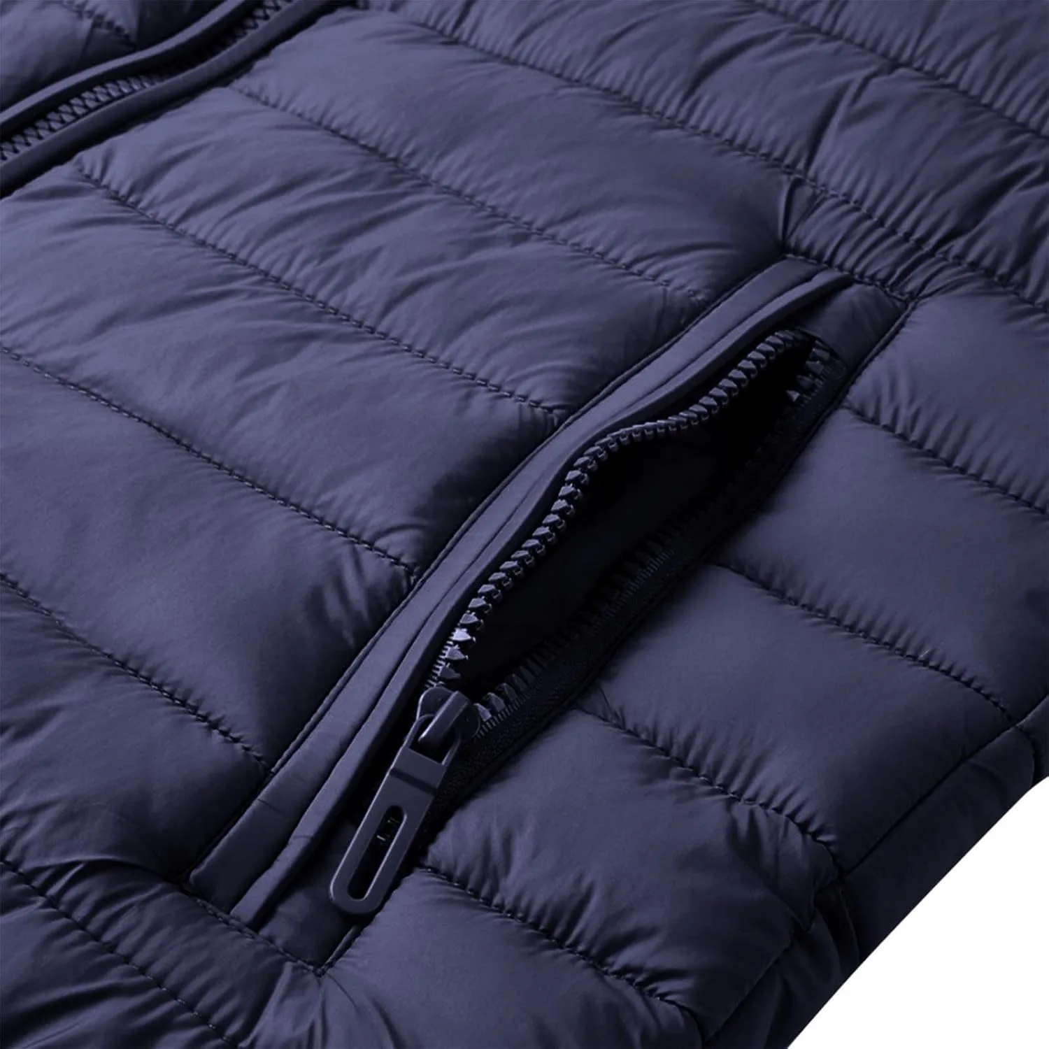Пуховик-жилет мужской зимний Soft Shell стеганый безрукавка Water-Resistant утепленный на молнии куртка Casual Plus Size Gilet Generic, синий — фото 4