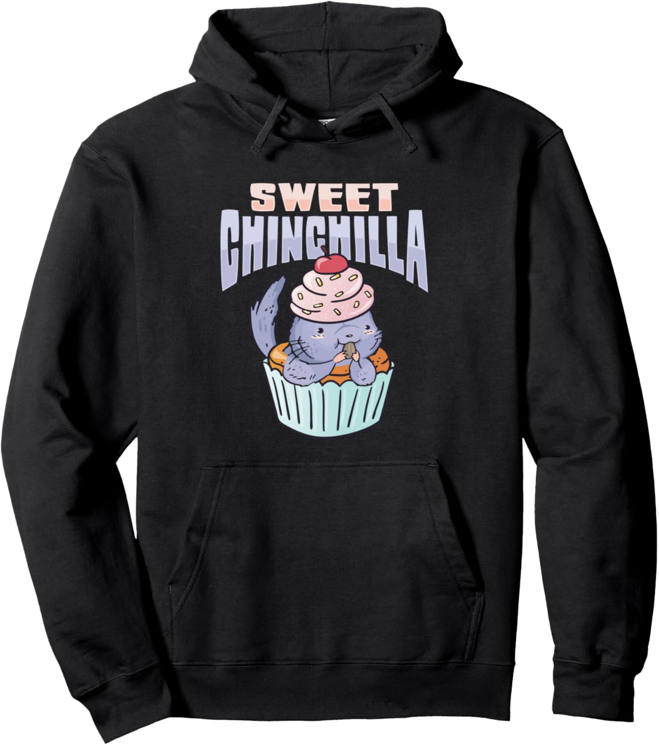 

Создано для любителей десертов и любителей шиншилл. Худи Cupcake Chinchilla Design, черный