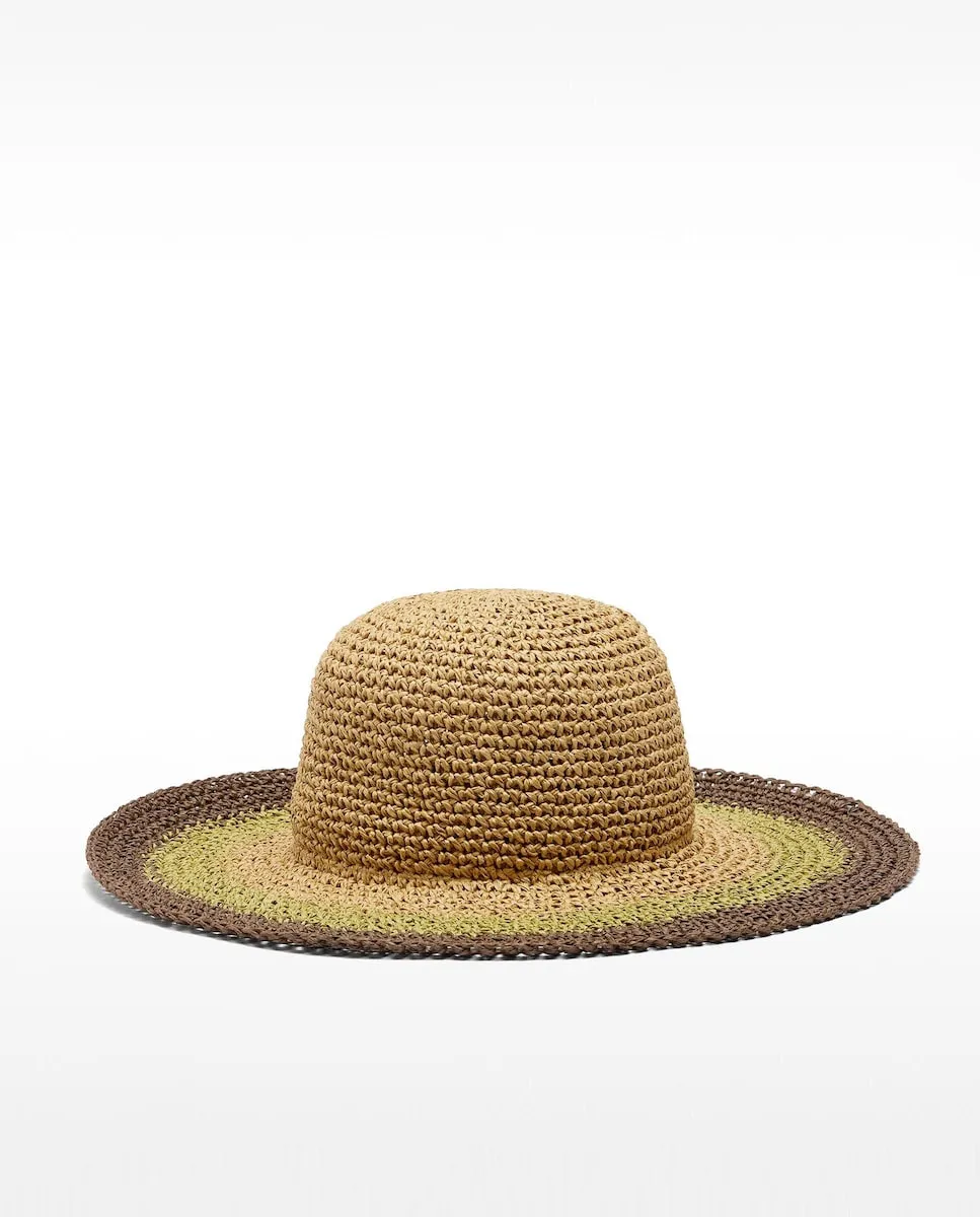 

Женская шляпа из эффекта рафии в различных оттенках Parfois, зеленый