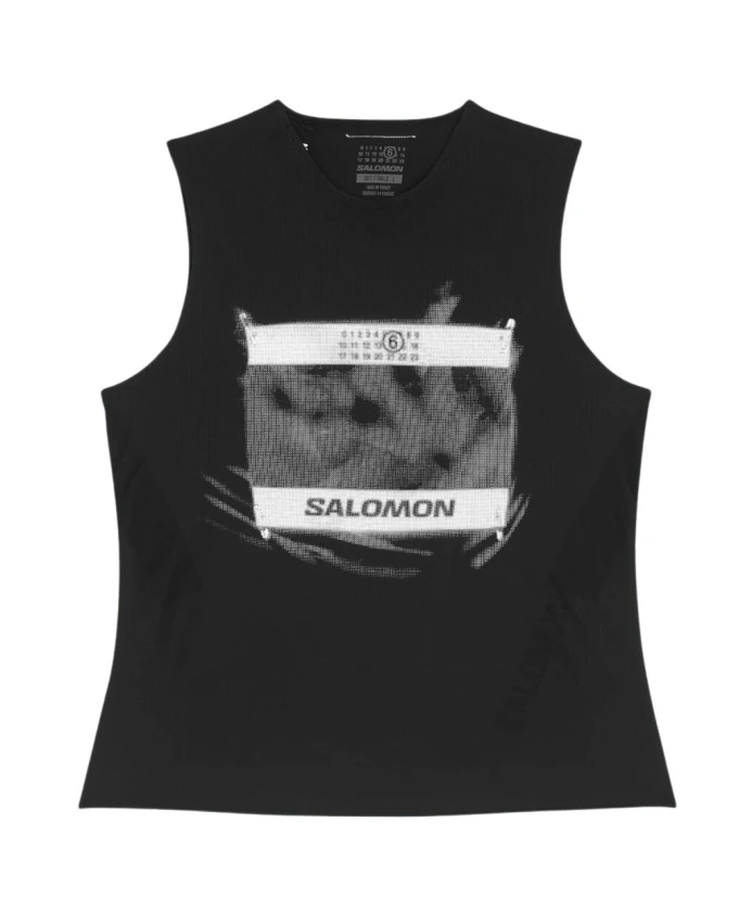 

Майка с логотипом Jersey Mm6 Maison Margiela, черный