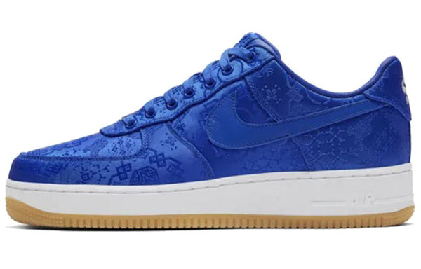 Кроссовки x clot air force 1 prm Nike, синий — фото 2