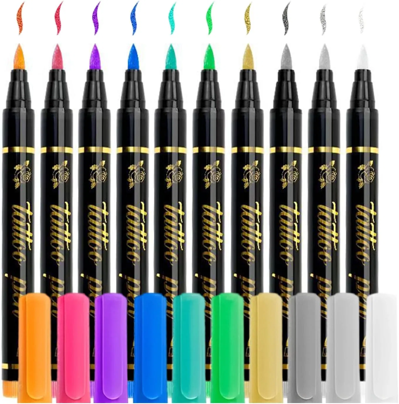 Маркеры для тела 10 цветов Body Art Pen