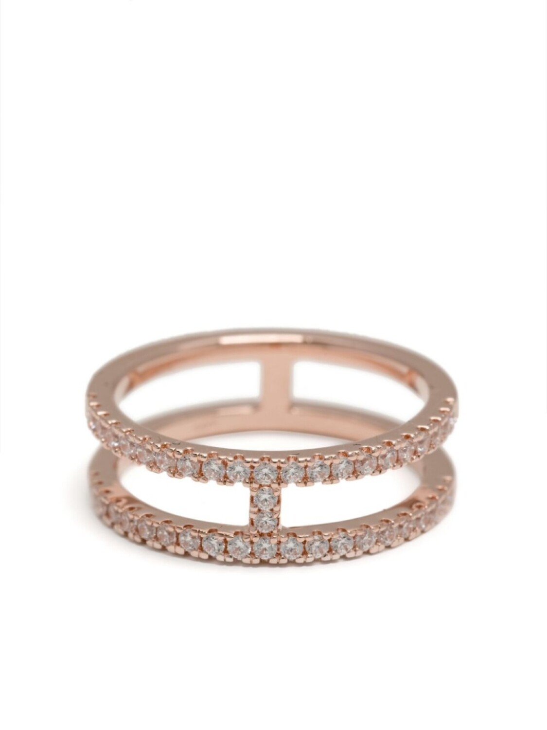 

Двойное кольцо Pavé APM Monaco, розовый