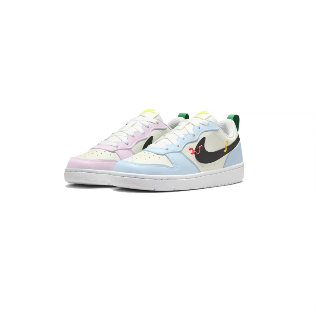 

Низкие детские кроссовки для скейтбординга Court Borough LOW RECRAFT для подростков Nike, розовый/синий