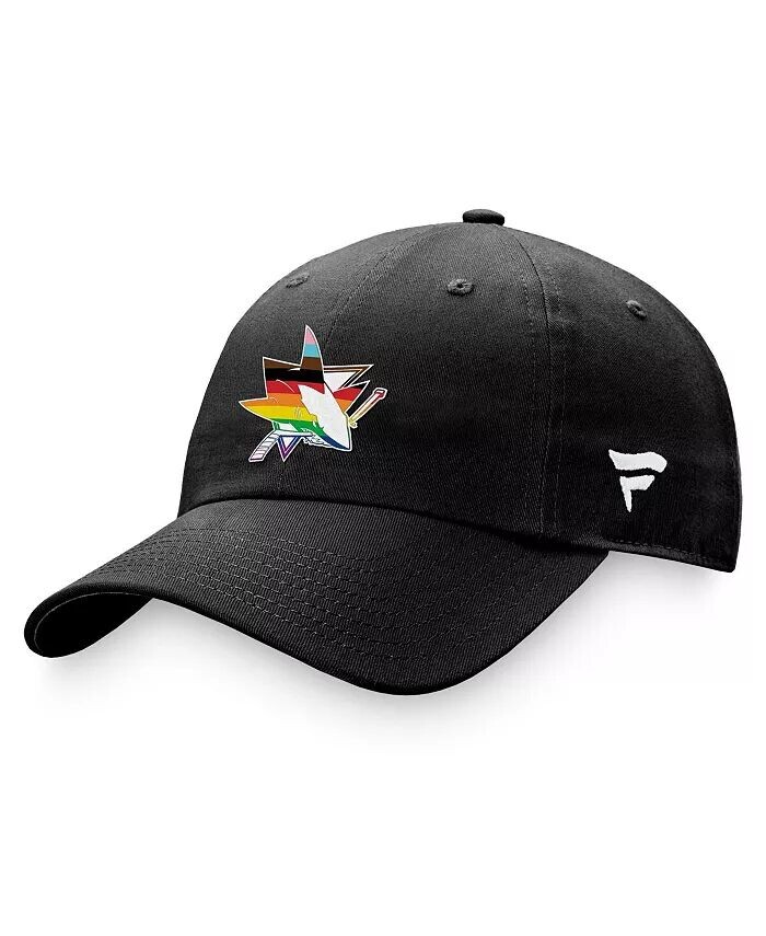 

Мужская черная регулируемая кепка с логотипом San Jose Sharks Team Pride Fanatics
