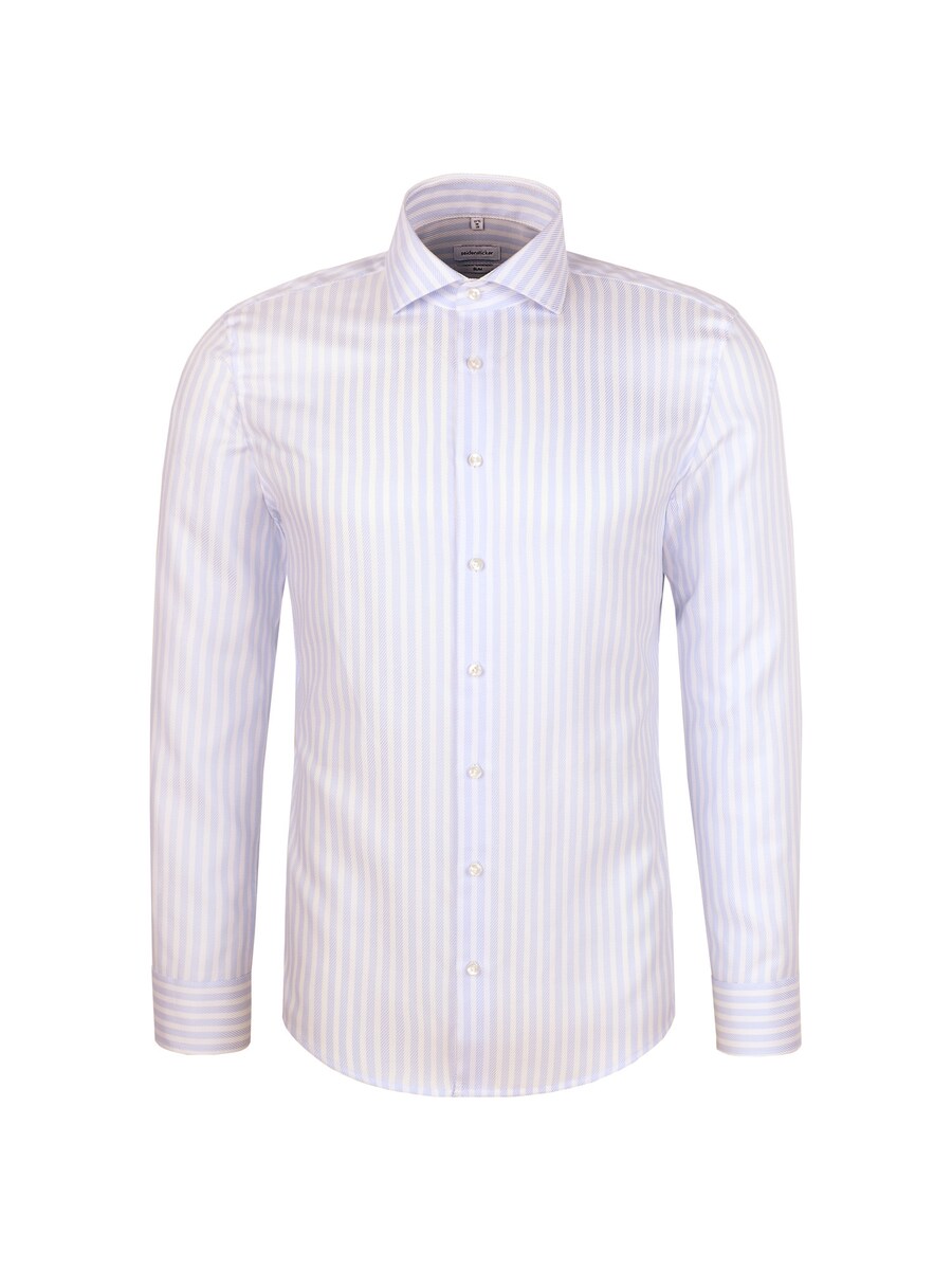 

Рубашка делового кроя Slim Fit SEIDENSTICKER Schwarze Rose, светло-голубой/белый