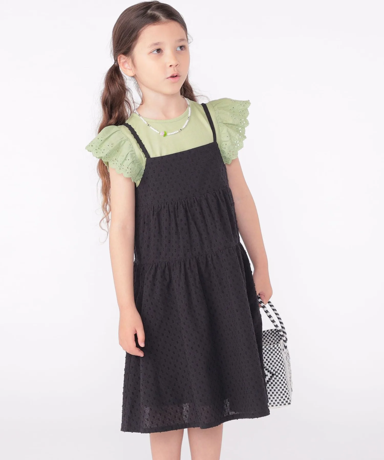 Детское платье-комбинация SHIPS KIDS из хлопка чёрное — фото 2
