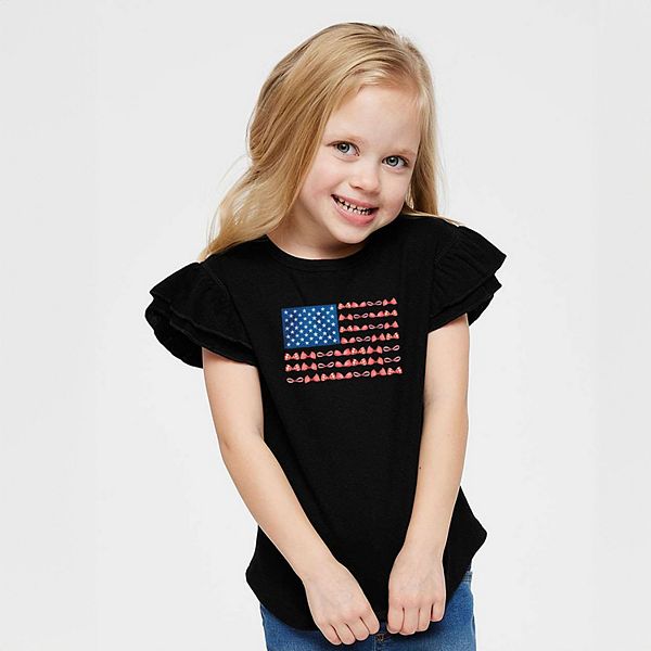

Футболка American bow flag coquette с рукавами-крылышками The Juniper Shop, Black