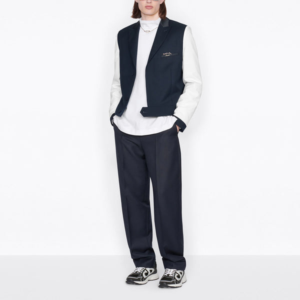 Футболка men's ss22 logo plain weave knit long sleeves white t-shirt Dior, белый — фото 3