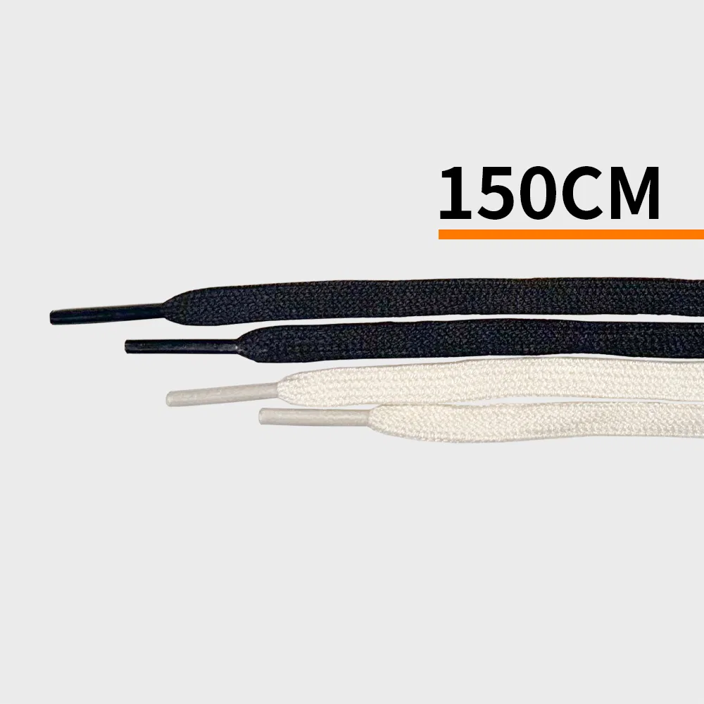 Шнурки для обуви Plimss цвета айвори и чёрные, 150 см