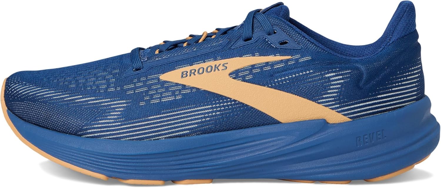 Мужские кроссовки Brooks Revel 8 для бега и ходьбы с нейтральной поддержкой, синий — фото 4