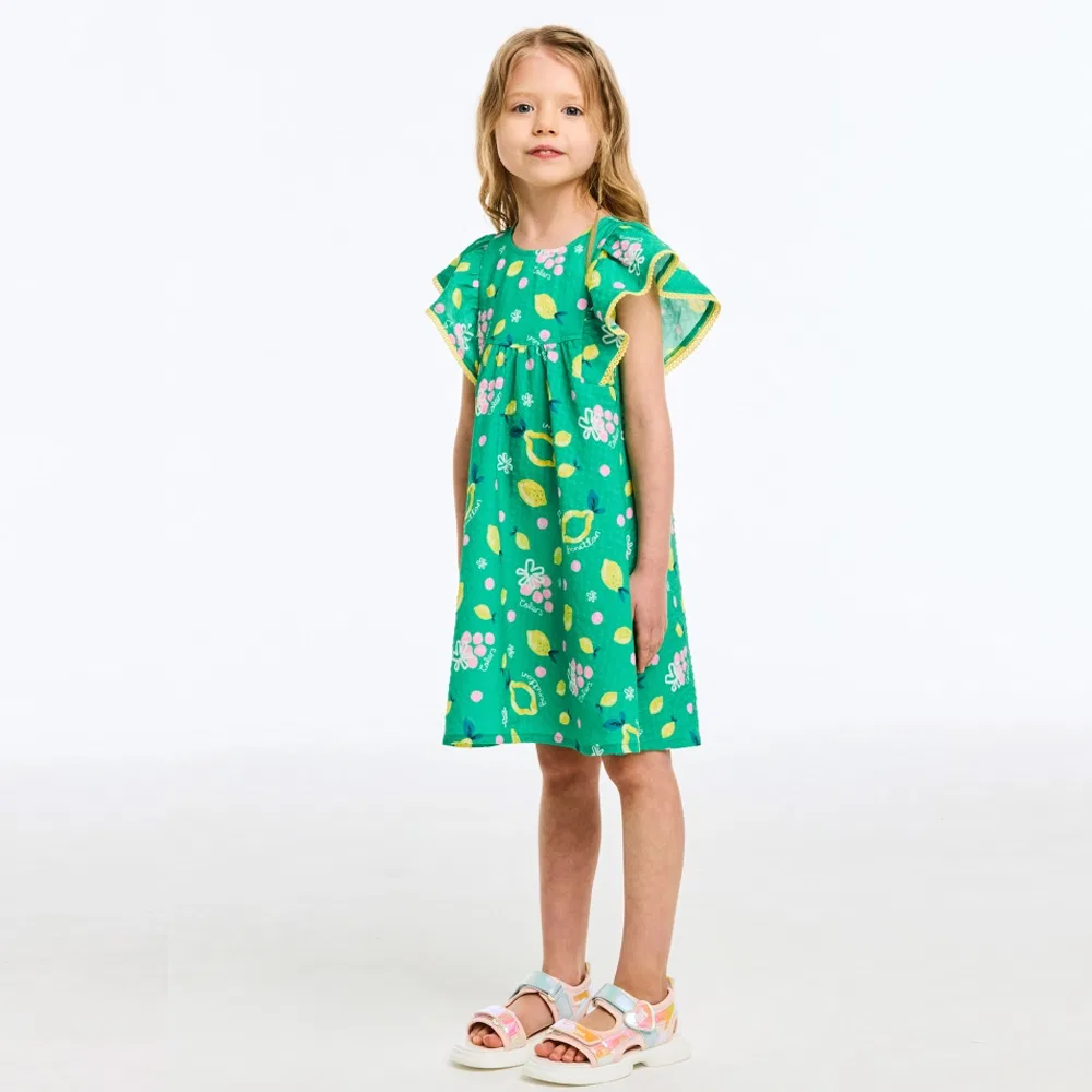 Детское зелёное платье Саммер Ваканс от Benetton Kids