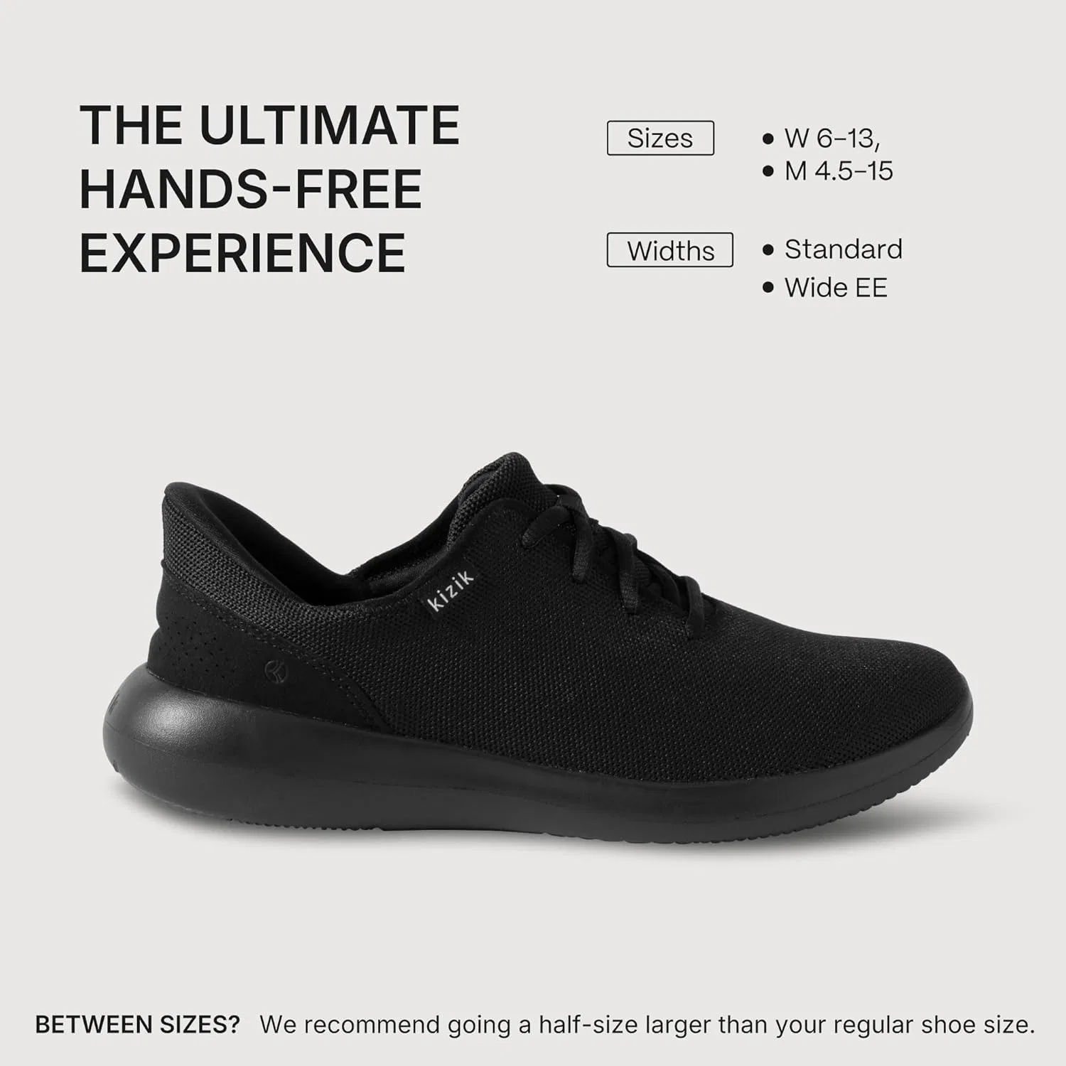 Кроссовки Kizik The Madrid Eco-Knit, Black — фото 3