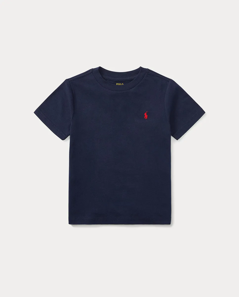 

Хлопковая футболка для мальчика темно-синего цвета Polo Ralph Lauren